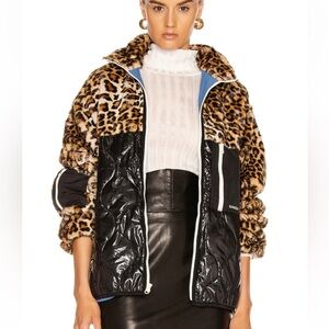 Sandy Liang Leopard Print Fur Fleece